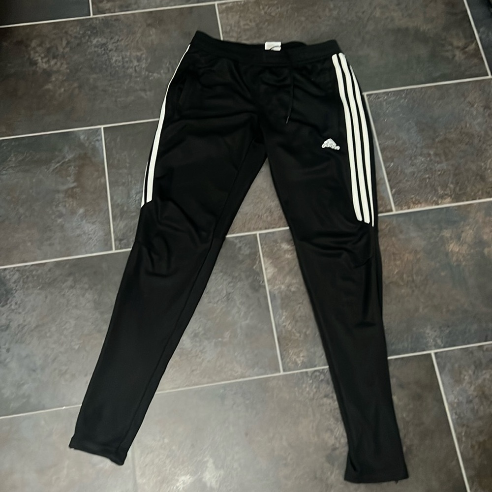 Adidas 3 Stripe Soccer Sweat pants Joggers Size S Small Climacool